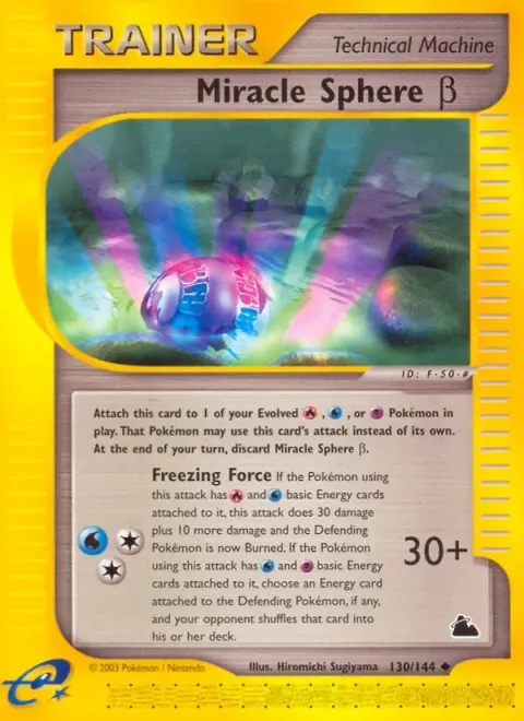 Carte Pokémon Miracle Sphere β 130/144, extension Skyridge (sortie anglaise)