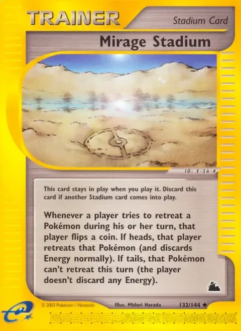 Carte Pokémon Mirage Stadium 132/144, extension Skyridge (sortie anglaise)