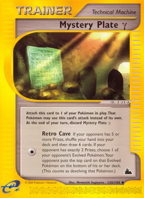 Carte Pokémon Mystery Plate γ 135/144, extension Skyridge (sortie anglaise)
