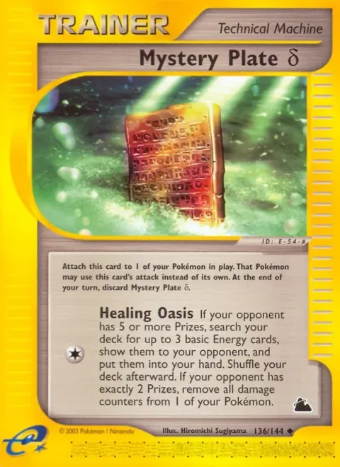 Carte Pokémon Mystery Plate δ 136/144, extension Skyridge (sortie anglaise)