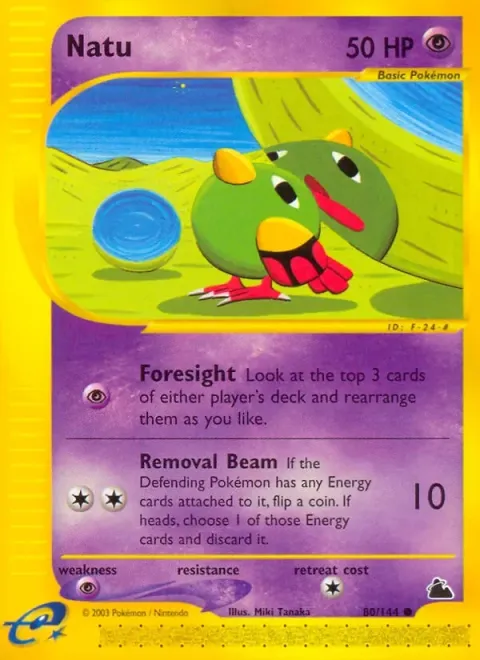 Carte Pokémon Natu 080/144, extension Skyridge (sortie anglaise)