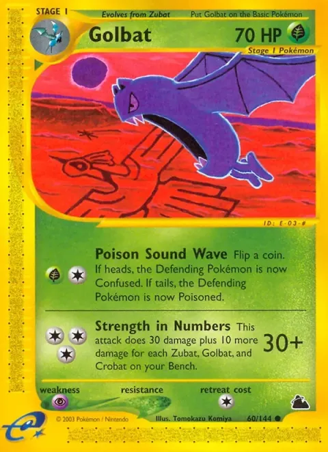 Carte Pokémon Nosferalto 060/144, extension Skyridge (sortie anglaise)