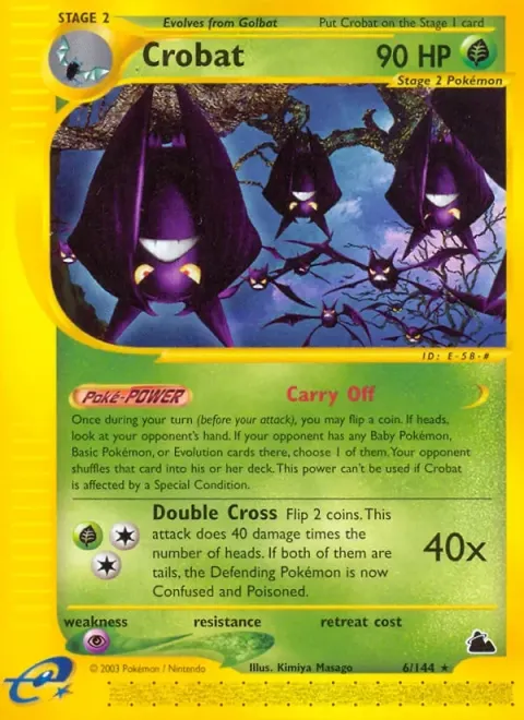 Carte Pokémon Nostenfer 006/144, extension Skyridge (sortie anglaise)