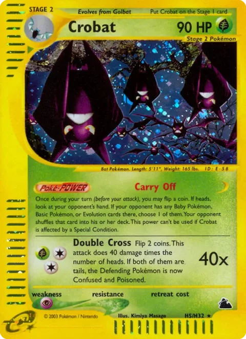 Carte Pokémon Nostenfer H05/H32, extension Skyridge (sortie anglaise)