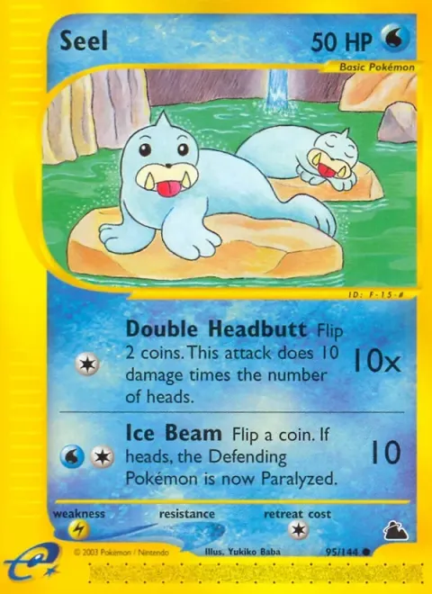 Carte Pokémon Otaria 095/144, extension Skyridge (sortie anglaise)
