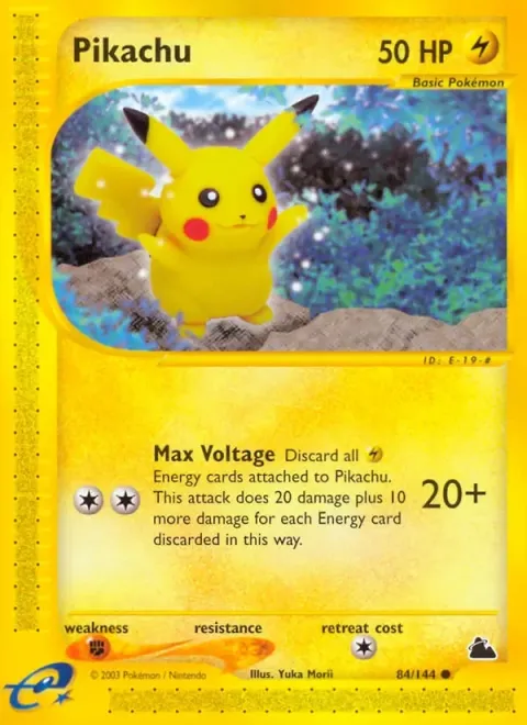Carte Pokémon Pikachu 084/144, extension Skyridge (sortie anglaise)