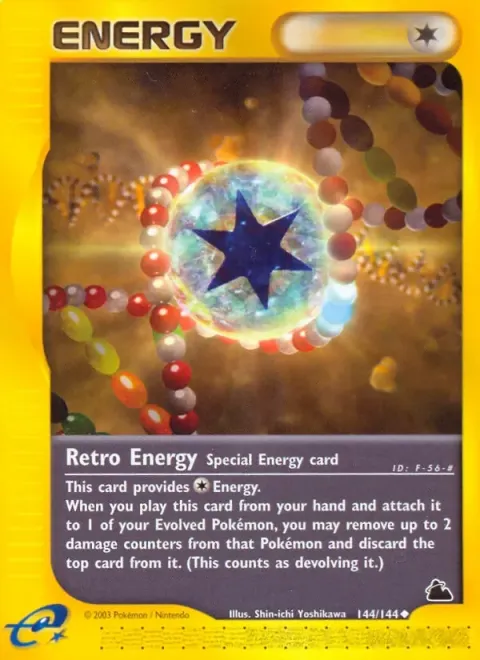 Carte Pokémon Retro Energy 144/144, extension Skyridge (sortie anglaise)
