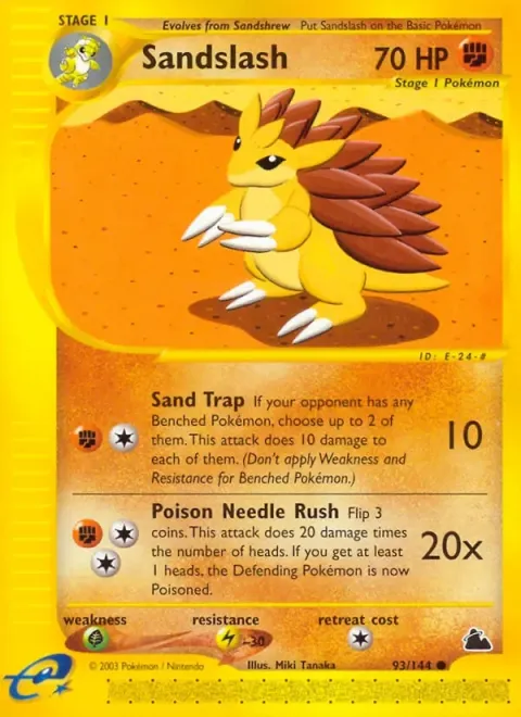 Carte Pokémon Sablaireau 093/144, extension Skyridge (sortie anglaise)