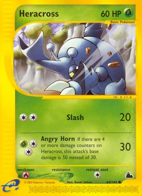Carte Pokémon Scarhino 064/144, extension Skyridge (sortie anglaise)