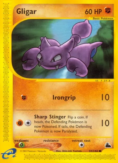 Carte Pokémon Scorplane 059/144, extension Skyridge (sortie anglaise)