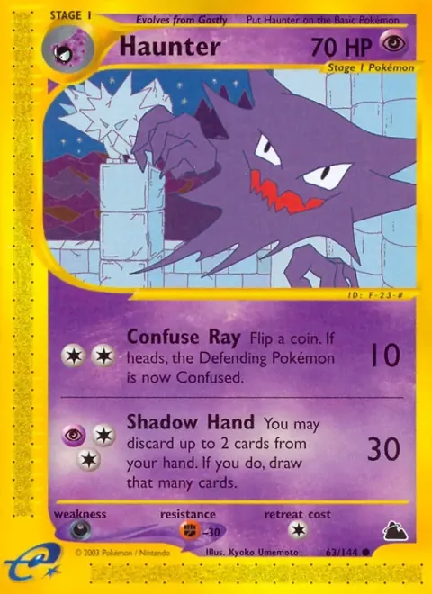 Carte Pokémon Spectrum 063/144, extension Skyridge (sortie anglaise)