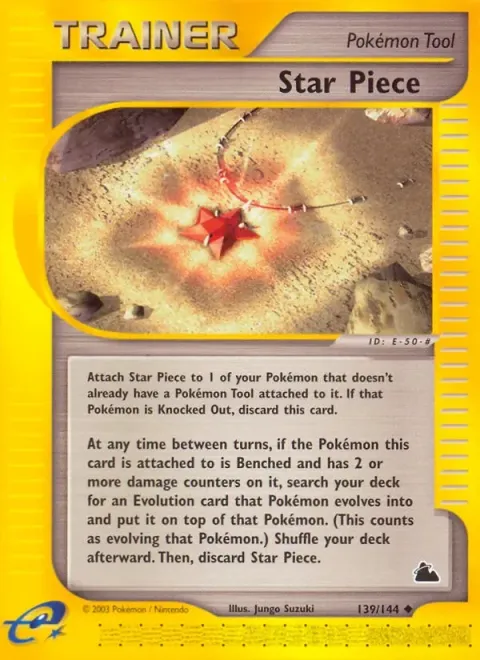 Carte Pokémon Star Piece 139/144, extension Skyridge (sortie anglaise)