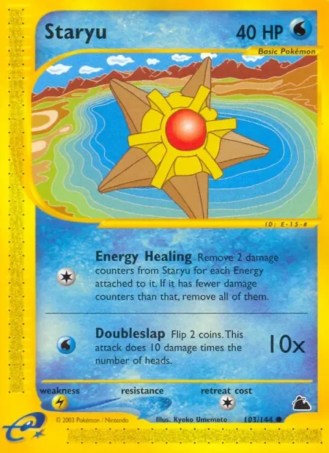 Carte Pokémon Stari 103/144, extension Skyridge (sortie anglaise)