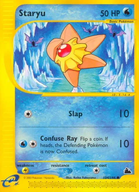 Carte Pokémon Stari 104/144, extension Skyridge (sortie anglaise)