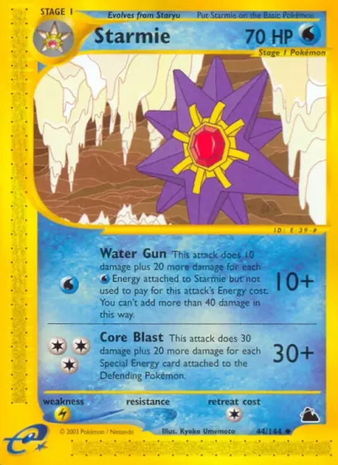 Carte Pokémon Staross 044/144, extension Skyridge (sortie anglaise)