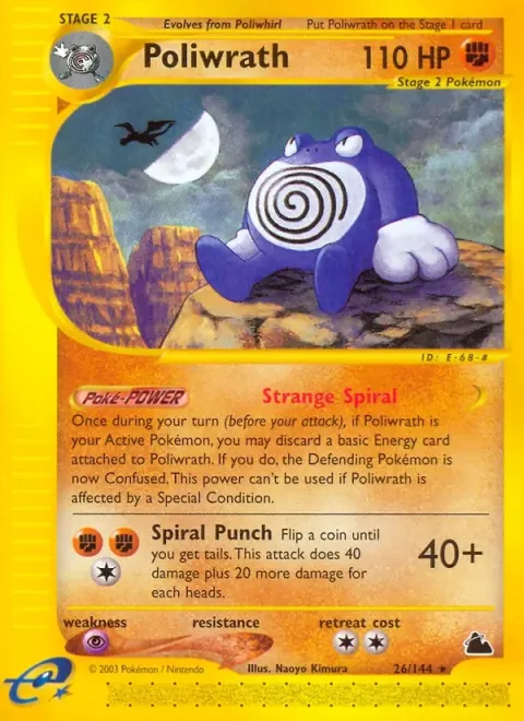 Carte Pokémon Tartard 026/144, extension Skyridge (sortie anglaise)