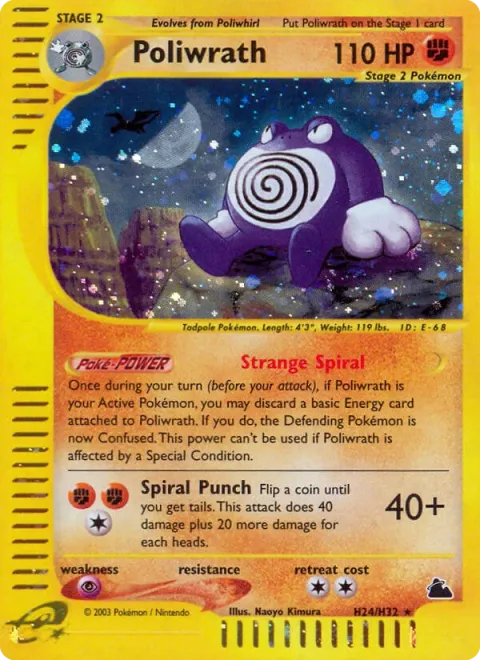 Carte Pokémon Tartard H24/H32, extension Skyridge (sortie anglaise)