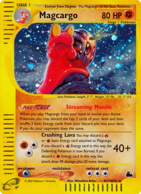 Carte Pokémon Volcaropod H17/H32, extension Skyridge (sortie anglaise)