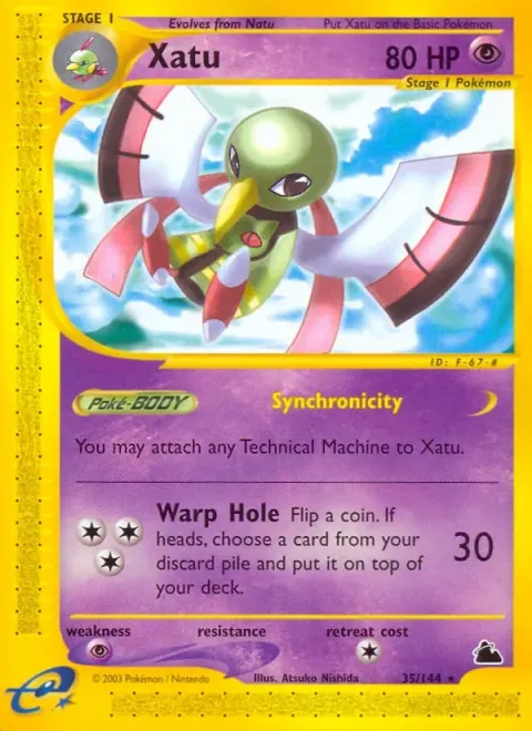 Carte Pokémon Xatu 035/144, extension Skyridge (sortie anglaise)