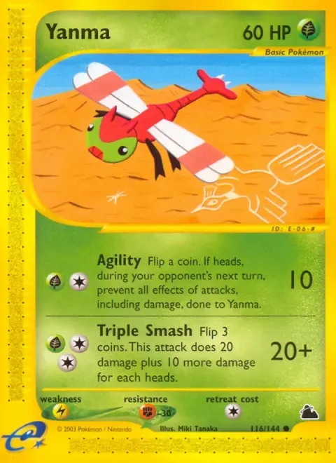 Carte Pokémon Yanma 116/144, extension Skyridge (sortie anglaise)