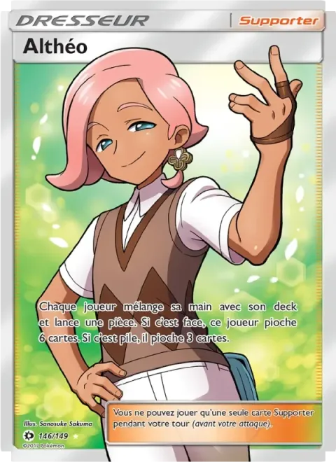 Carte Pokémon Althéo 146/149, extension Soleil et Lune
