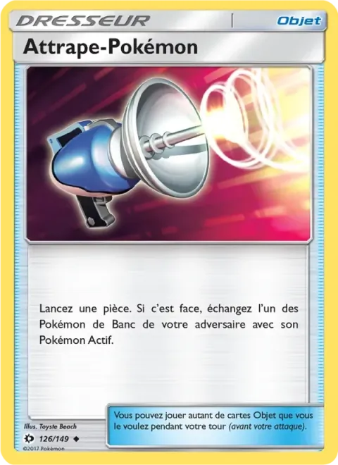 Carte Pokémon Attrape-Pokémon 126/149, extension Soleil et Lune