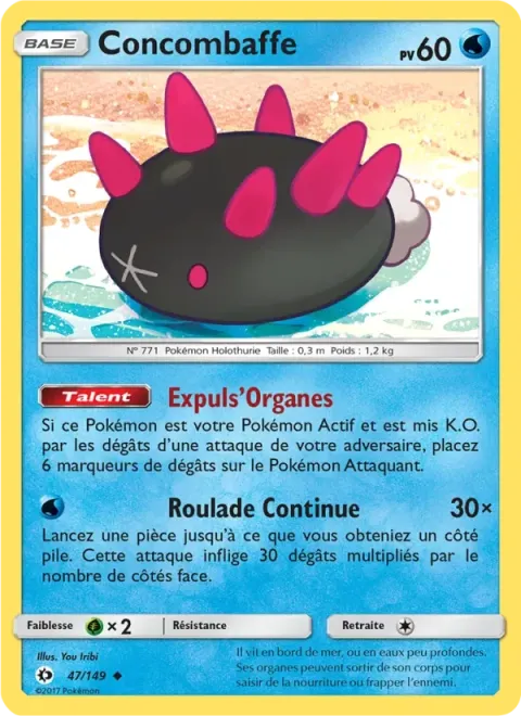 Carte Pokémon Concombaffe 047/149, extension Soleil et Lune