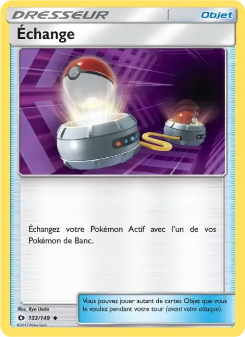 Carte Pokémon Échange 132/149, extension Soleil et Lune