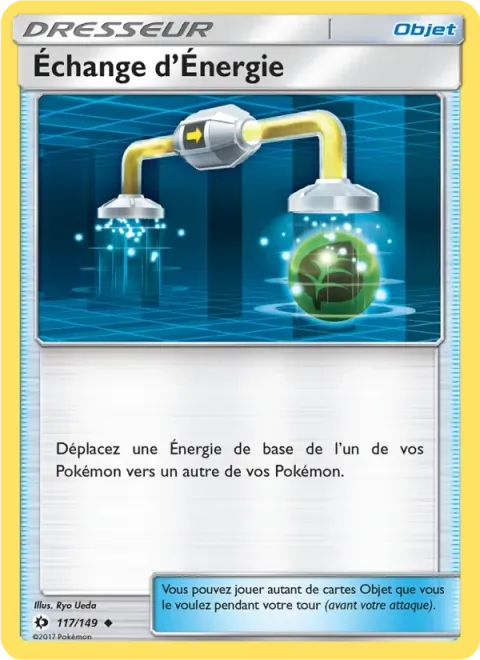 Carte Pokémon Échange d’Énergie 117/149, extension Soleil et Lune