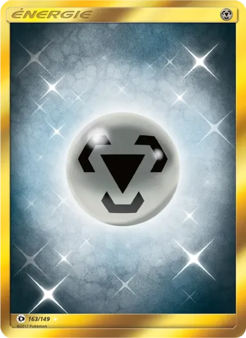 Carte Pokémon Énergie Métal 163/149, extension Soleil et Lune