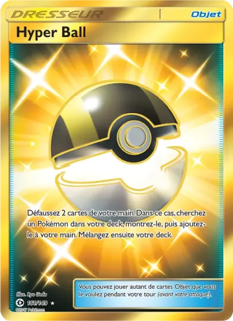 Carte Pokémon Hyper Ball 161/149, extension Soleil et Lune