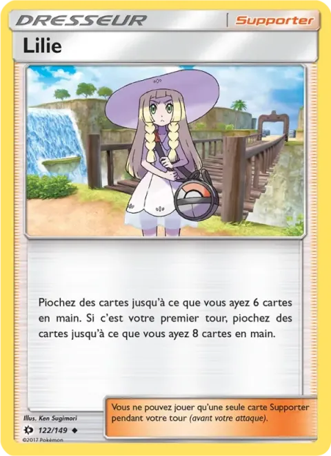 Carte Pokémon Lilie 122/149, extension Soleil et Lune