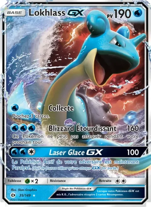 Carte Pokémon Lokhlass GX 035/149, extension Soleil et Lune