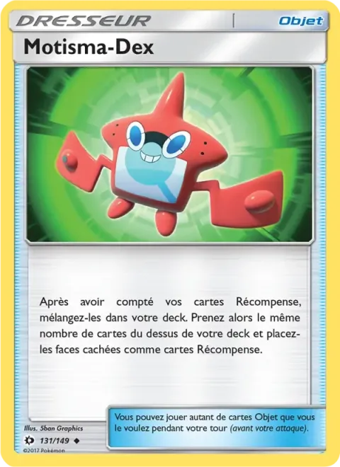 Carte Pokémon Motisma-Dex 131/149, extension Soleil et Lune