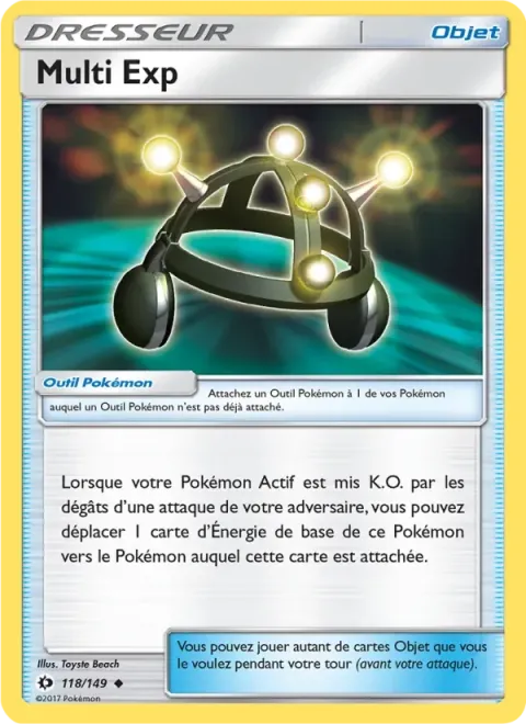 Carte Pokémon Multi Exp 118/149, extension Soleil et Lune