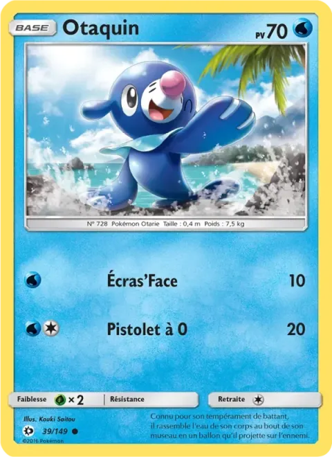 Carte Pokémon Otaquin 039/149, extension Soleil et Lune