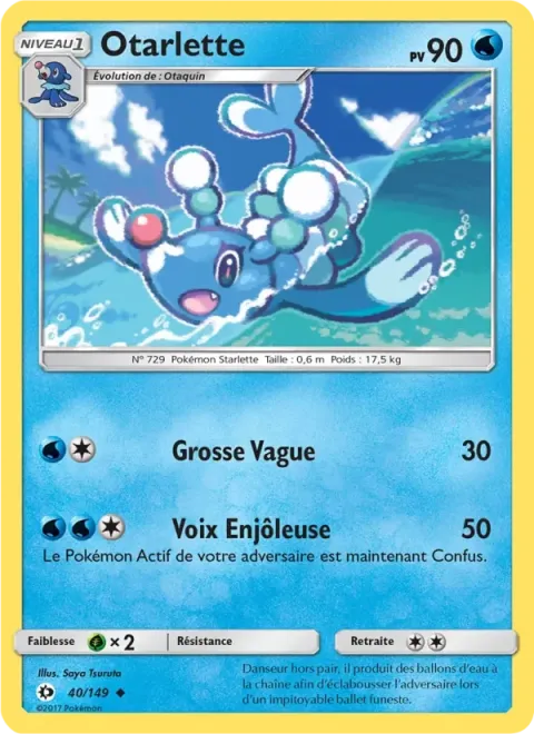 Carte Pokémon Otarlette 040/149, extension Soleil et Lune