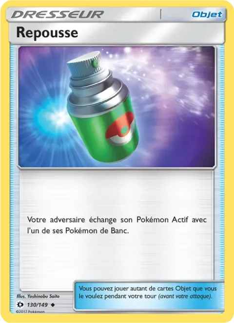 Carte Pokémon Repousse 130/149, extension Soleil et Lune