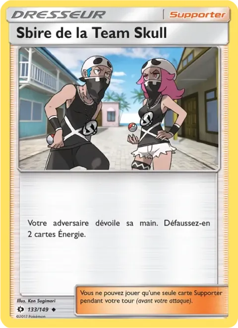 Carte Pokémon Sbire de la Team Skull 133/149, extension Soleil et Lune