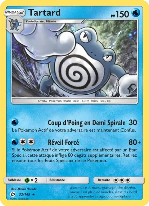 Carte Pokémon Tartard 032/149, extension Soleil et Lune