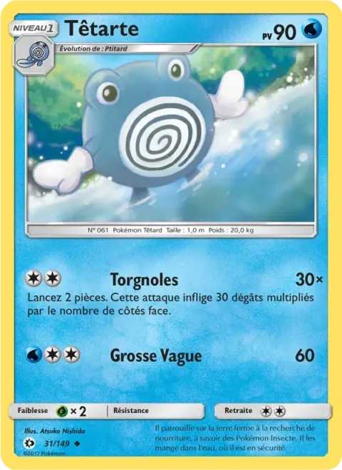 Carte Pokémon Têtarte 031/149, extension Soleil et Lune