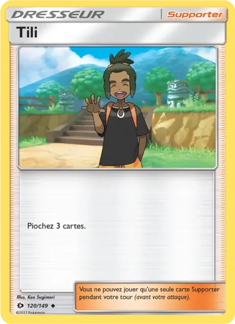 Carte Pokémon Tili 120/149, extension Soleil et Lune