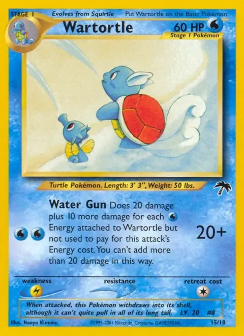 Carte Pokémon Carabaffe 015/018, extension Southern Islands (sortie anglaise)