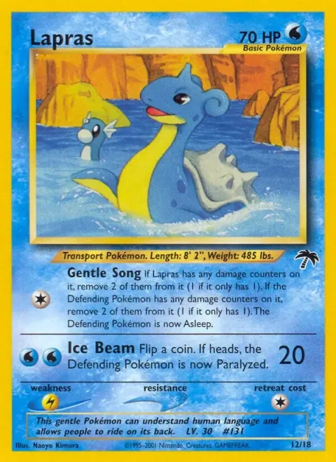 Carte Pokémon Lokhlass 012/018, extension Southern Islands (sortie anglaise)