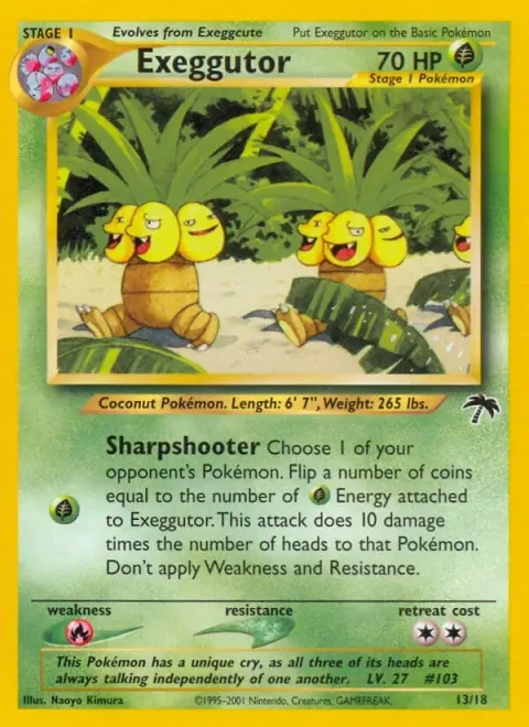 Carte Pokémon Noadkoko 013/018, extension Southern Islands (sortie anglaise)