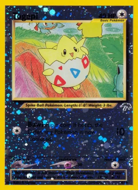 Carte Pokémon Togepi 004/018, extension Southern Islands (sortie anglaise)
