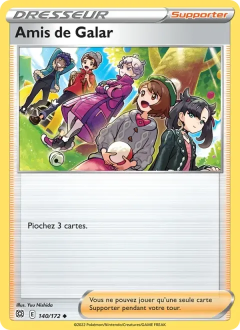 Carte Pokémon Amis de Galar 140/172, extension Stars Étincelantes