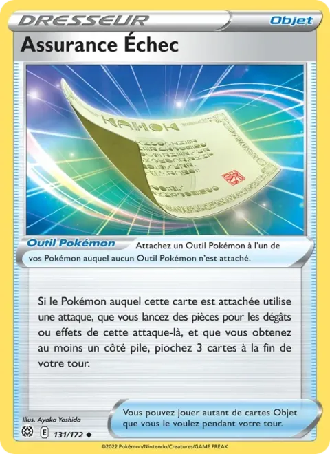Carte Pokémon Assurance Échec 131/172, extension Stars Étincelantes