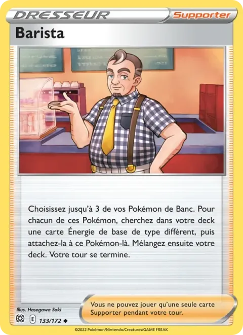 Carte Pokémon Barista 133/172, extension Stars Étincelantes
