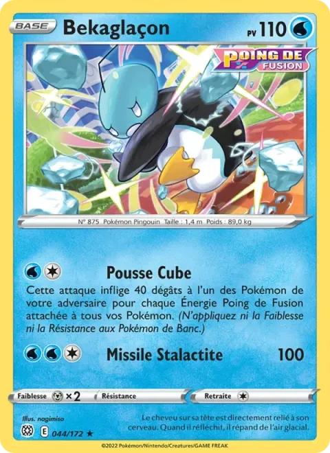 Carte Pokémon Bekaglaçon 044/172, extension Stars Étincelantes